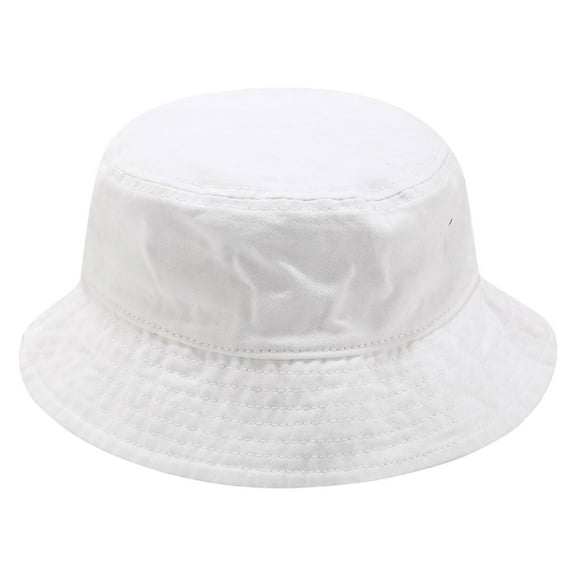 ZHENHONG Bucket Hats for Women Floppy Beach Sun Hats Outdoor Fashionable Boho Hats Casual Solid Color Headwear White