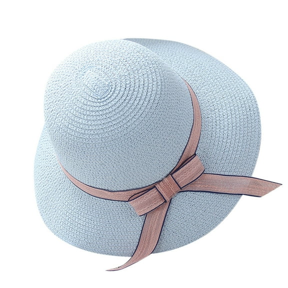 ZHENHONG Bucket Hats for Women Ladies Women Casual Wide Brimmed Straw Beach Hat Parent-child Outing Hat Sun Hats