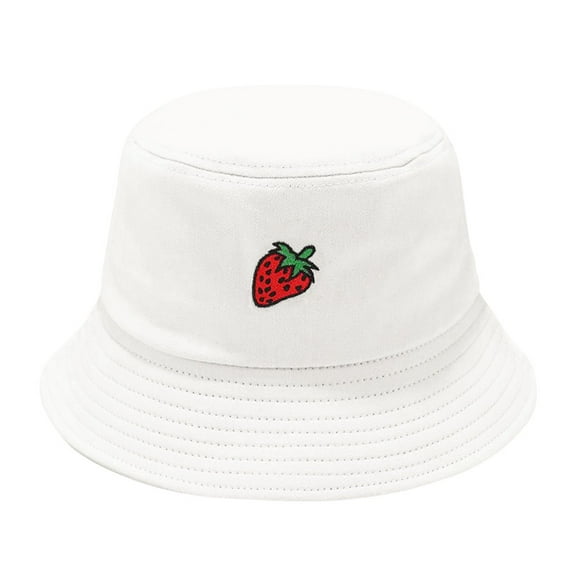 ZHENHONG Bucket Hats for Women Unisex Adult Women Men Strawberry Print Fisherman Hat Sunscreen Outdoors Cap Sun Hats