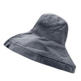 thumbnail image 1 of ZHENHONG Bucket Hats for Women Women Japanese Foldable Solid Color Leides Fisherman Hat Elegant Beach Hat Sun Hats, 1 of 2
