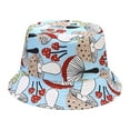 thumbnail image 1 of ZHENHONG Bucket Hats for Women and Men 3D Printed Pattern Tie Dye Double Sunscreen Hat Casual Graphic Headwear Pink, 1 of 3
