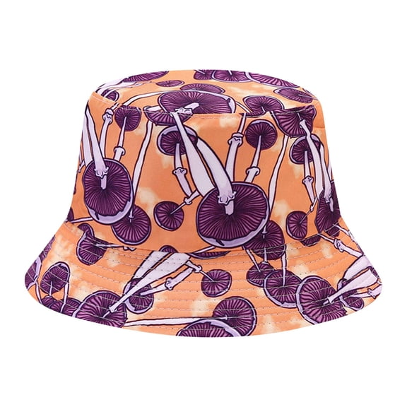 ZHENHONG Bucket Hats for Women and Men 3D Printed Pattern Tie Dye Double Sunscreen Hat Casual Graphic Headwear Purple