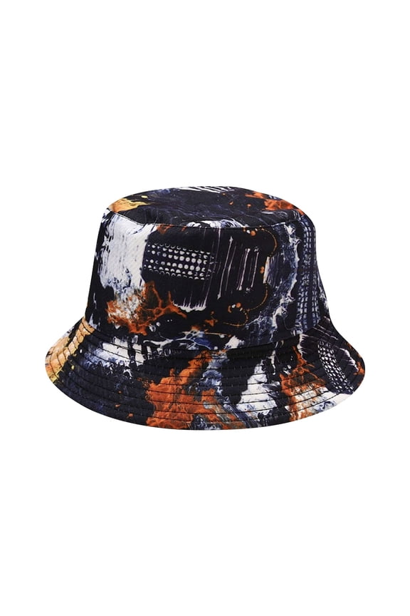 Bucket Hats for Women and Men Male's And Female's Casual Fisherman's Hat 3D Printed Pattern Tie Dye Double Basin Hat Outdoor Visor Sun Hats
