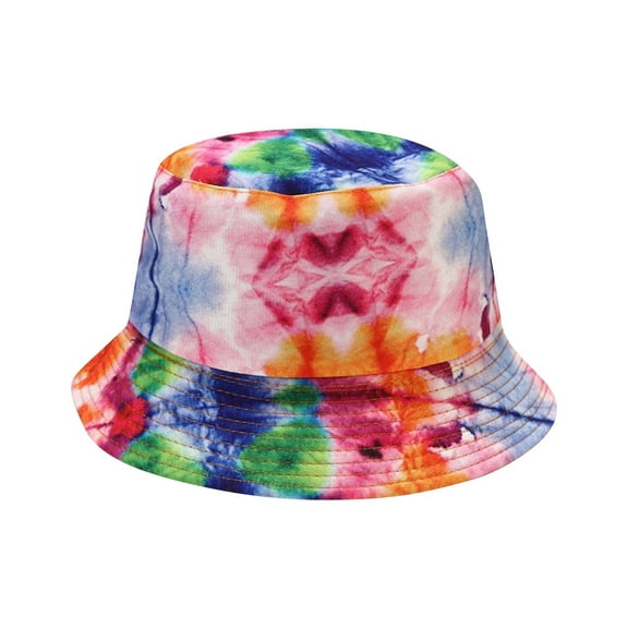 ZHENHONG Bucket Hats for Women and Men Male's And Female's Casual Fisherman's Hat 3D Printed Pattern Tie Dye Double Basin Hat Outdoor Visor Sun Hats