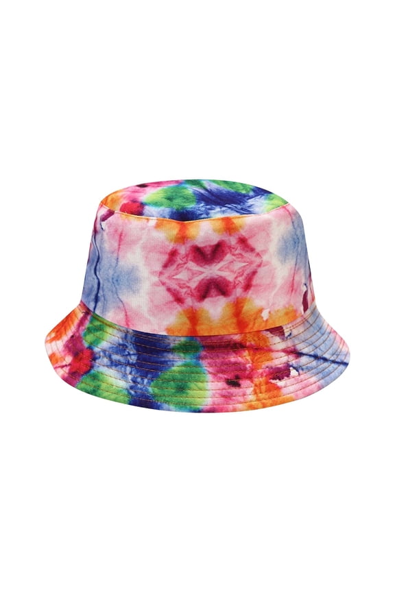 Bucket Hats for Women and Men Male's And Female's Casual Fisherman's Hat 3D Printed Pattern Tie Dye Double Basin Hat Outdoor Visor Sun Hats