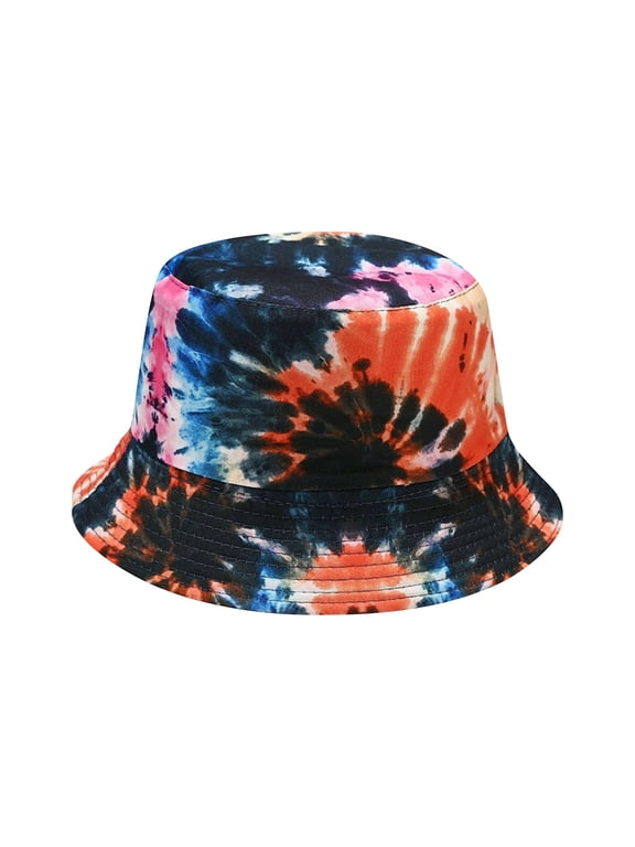 Bucket Hats for Women and Men Male's And Female's Casual Fisherman's Hat 3D Printed Pattern Tie Dye Double Basin Hat Outdoor Visor Sun Hats