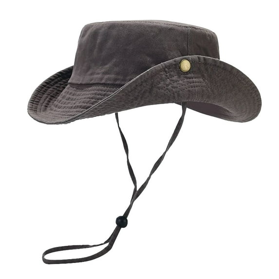 ZHENHONG Bucket Hats for Women and Men Outdoor Cool Elegant Adjustable Sun Hat Casual Solid Color Headwear Grey