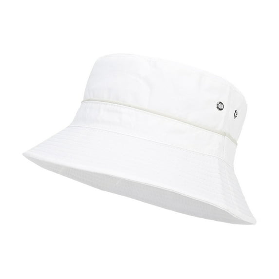 ZHENHONG Bucket Hats for Women and Men Quick Drying Outdoor Breathable Sunscreen Hat Casual Solid Color Headwear White