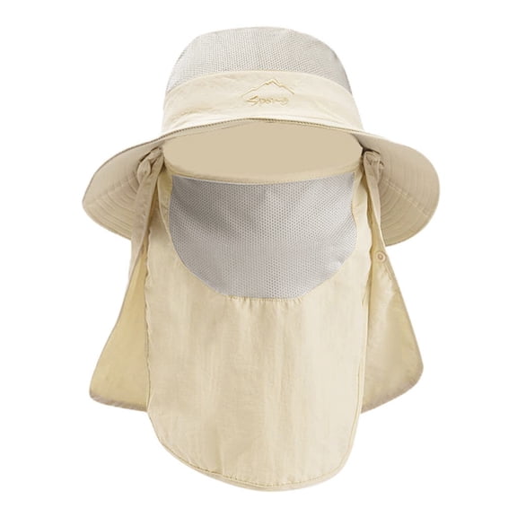 ZHENHONG Bucket Hats for Women and Men Summer Breathable Adjustable Sunscreen Hat Casual Solid Color Headwear Beige
