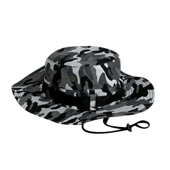 ZHENHONG Bucket Hats for Women and Men Summer Outdoor Mountaineering Wide Brim Sun Hat Casual Headwear Camouflage 15