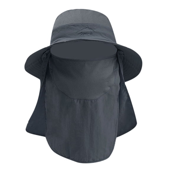 ZHENHONG Bucket Hats for Women and Men Summer Outdoor Sun Adjustable Fishing Hat Casual Solid Color Headwear Dark Gray