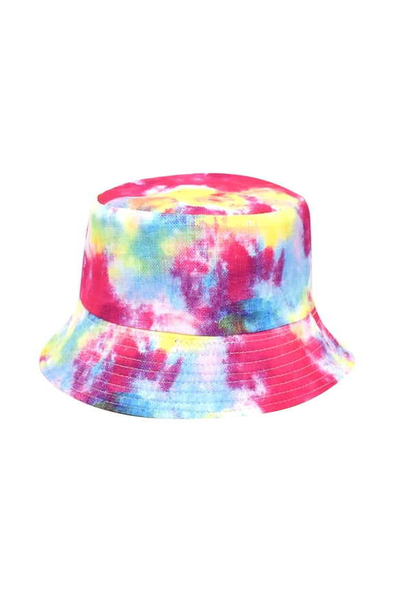 Bucket Hats for Women and Men Tie Dye Double Face Basin Hat Popular Sun Hat Casual Solid Headwear Multicolor