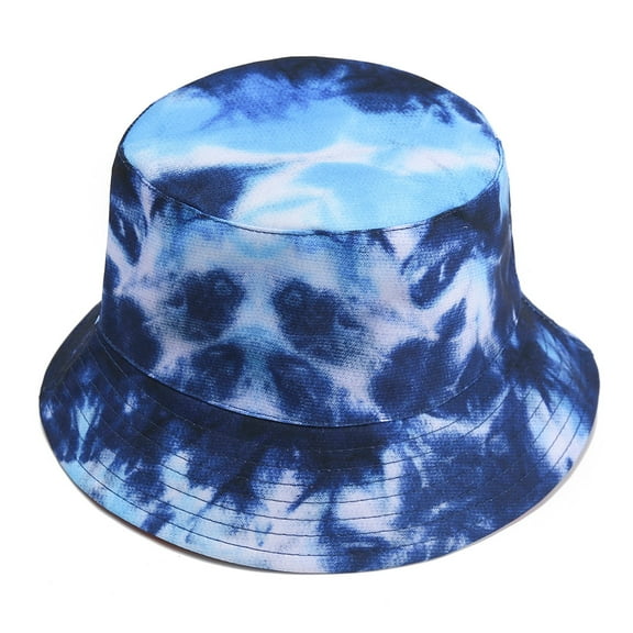 ZHENHONG Bucket Hats for Women and Men Women Fashion Fisherman Hat Double-sided Sun Hat Tie Print Hat Sun Hats