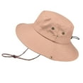 thumbnail image 1 of ZHENHONG Bucket for Men Summer Outdoor Sun Hat Protection Boonie Cap Solid Adjustable Fishing Hats, 1 of 6