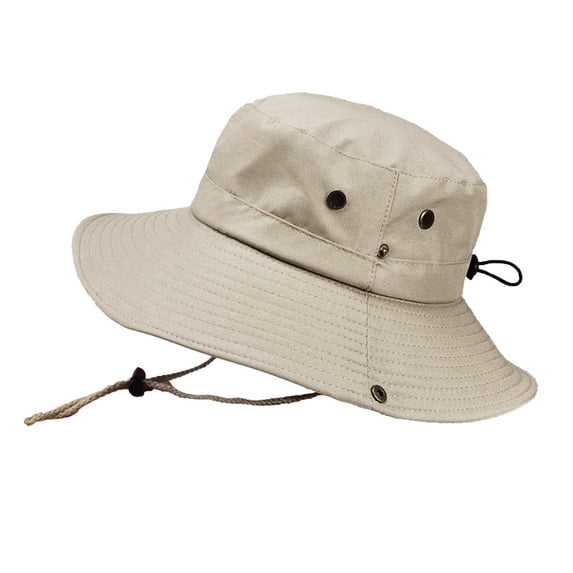 ZHENHONG Bucket for Men Summer Outdoor Sun Hat Protection Boonie Cap Solid Adjustable Fishing Hats