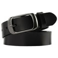 thumbnail image 1 of ZHENHONG Buckle Belt for Women Fashion Leather Casual Needle Buckle Belt Perforated Needle Eye Cowhide Belt Women's Accessories Belt Black, 1 of 3