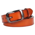 thumbnail image 1 of ZHENHONG Buckle Belt for Women Fashion Leather Casual Needle Buckle Belt Perforated Needle Eye Cowhide Belt Women's Accessories Belt Yellow, 1 of 3