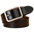 thumbnail image 1 of ZHENHONG Buckle Belt for Women Solid Casual Buckle Belt Fashion Wide Leather Belt Can Be Perforated Waistband Women's Accessories Belt Black, 1 of 4