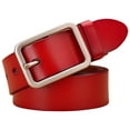 thumbnail image 1 of ZHENHONG Buckle Belt for Women Solid Casual Buckle Belt Fashion Wide Leather Belt Can Be Perforated Waistband Women's Accessories Belt Red, 1 of 4
