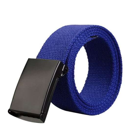 ZHENHONG Buckle Belt for Women and Men Fashion Belt Buckle Nylon Belt Fans Automatic Canvas Belt Women's Accessories Belt Blue