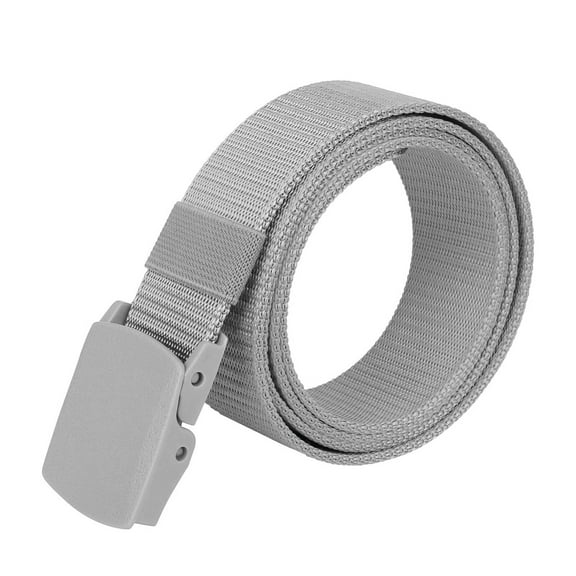 ZHENHONG Buckle Belt for Women and Men Fashion Belt Buckle Nylon Belt Fans Automatic Canvas Belt Women's Accessories Belt Gray