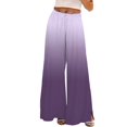 thumbnail image 1 of ZHENHONG Casual Pants for Women Womens Wide Leg Palazzo Pants Boho Floral 2025 Summer Beach Culottes Flowy Casual Trousers For Vacation, 1 of 4