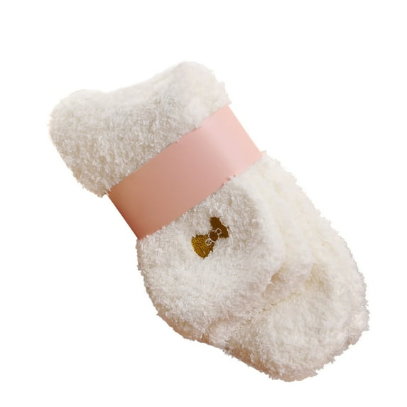 ZHENHONG Casual Socks for Women Colorful Women Soft Bed Socks Winter Warm Slipper Fleece Sock