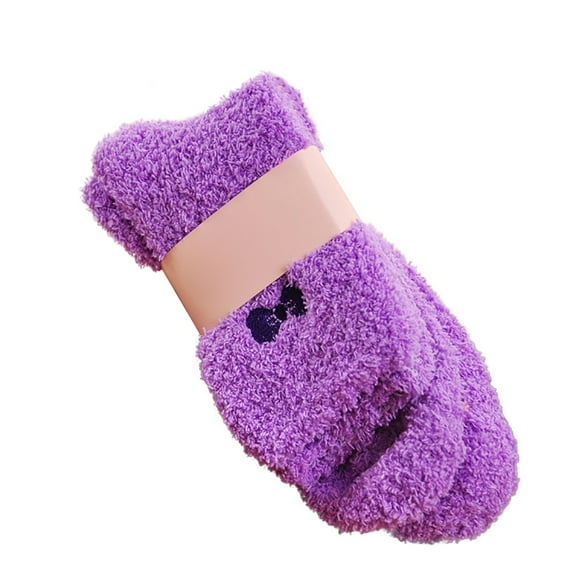ZHENHONG Casual Socks for Women Colorful Women Soft Bed Socks Winter Warm Slipper Fleece Sock