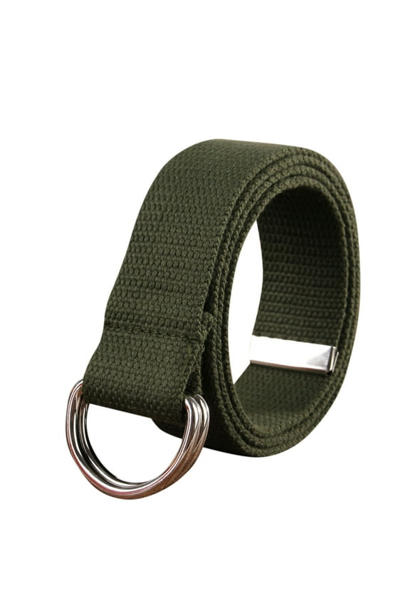 Cinch Belt for Women and Men Fashion Waist Belt Narrow Stretch Dress Belt Pants Belt Buckle Canvas Waistband Women's Accessories Belt Green