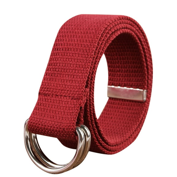 ZHENHONG Cinch Belt for Women and Men Fashion Waist Belt Narrow Stretch Dress Belt Pants Belt Buckle Canvas Waistband Women's Accessories Belt Red