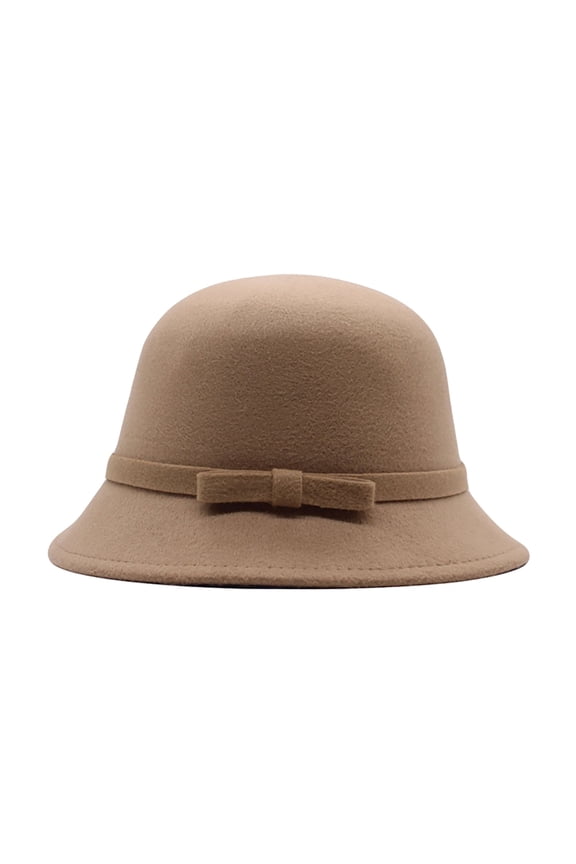 Cloches for Women Womens 192 0s Bucket Cloche Hat Winter Faux Wool Crushable Bowler Vintage Round Hats