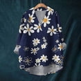 thumbnail image 1 of ZHENHONG Cotton Linen Shirts For Women V Neck Long Sleeve Tops Summer Trendy Blouses Casual Loose Tunic Tops, 1 of 4