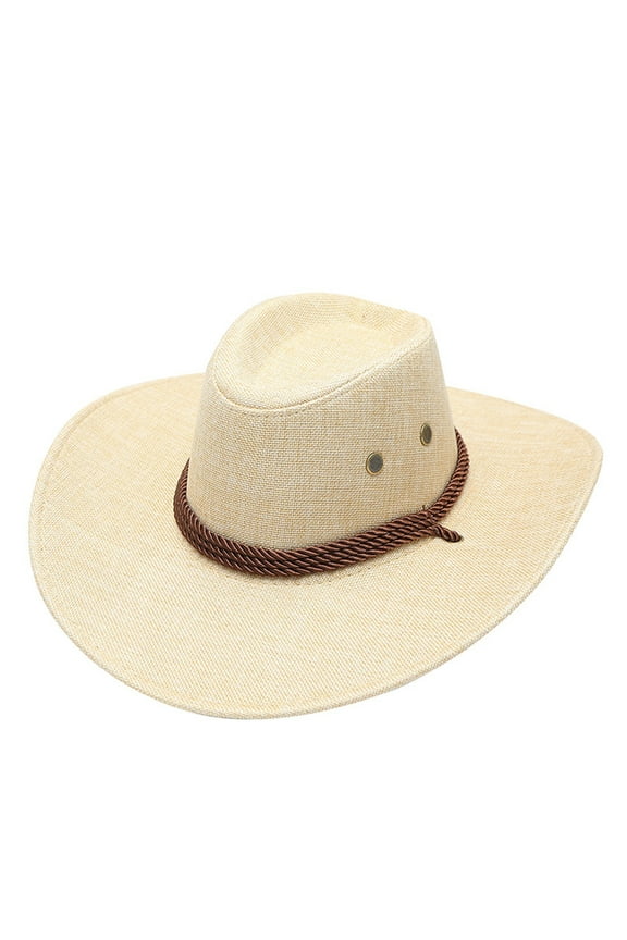 Cowboy Hat for Women and Men Adult Solid Casual Summer Western Fashion Sun Wide Brim Travel Cap Hats