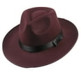 thumbnail image 1 of ZHENHONG Cowboy Hat for Women and Men Hard Wide Brim Panama Autumn Vintage Cap Black Hats, 1 of 4