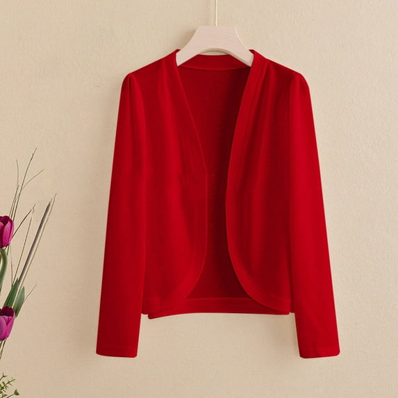 ZHENHONG Crew Cardigans Womens, Women's Long Sleeve Ice Silk Knit Skirt V Neck CardiganCardigans for Women