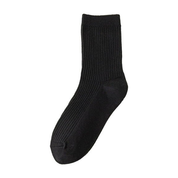 ZHENHONG Crew Socks for Women Women's Socks Autumn And Winter Cotton Pile Socks Month Socks Mid Tube Socks Solid Color White Black Cotton Socks