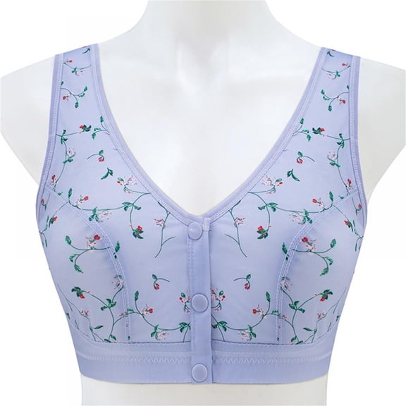 ZHENHONG Front Button Bra Convenient Front Button Bra Front Closure Sports Bras Women Cotton Sports Bras for Women Girls Wireless Bras for Women
