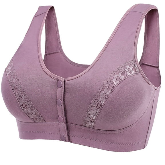 ZHENHONG Front Clasp Tank Top Underwear Lace Lace Skin Friendly Bra Comfortable Non Ring Bra Wireless Bras for Women