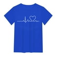 thumbnail image 1 of ZHENHONG Graphic Tees for Women, Women's Spring/Summer Love Printed Loose Casual Short Sleeved T Shirt Going Out Tops, 1 of 3