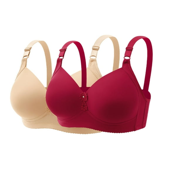 ZHENHONG High Support Bras for Women Adjustable Strap Full Coverage Up Bras Comfortable No Underwire Wireless Bras Wireless Bras for Women