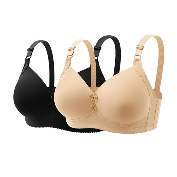 ZHENHONG High Support Bras for Women Adjustable Strap Full Coverage Up Bras Comfortable No Underwire Wireless Bras Wireless Bras for Women