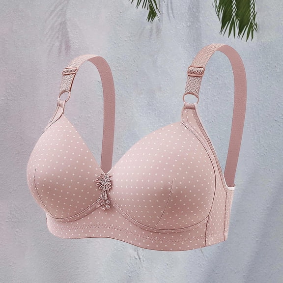 ZHENHONG High Support Bras for Women Adjustable Strap Full Coverage Up Bras Comfortable No Underwire Wireless Bras Wireless Bras for Women