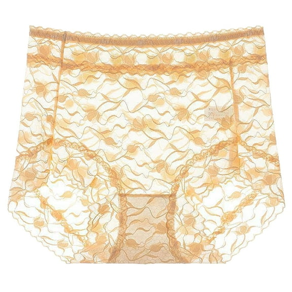 ZHENHONG High Waist Panties for Women Plus Size High Waist Black Lace Thin Sexy No Breathable Comfortable Shorts