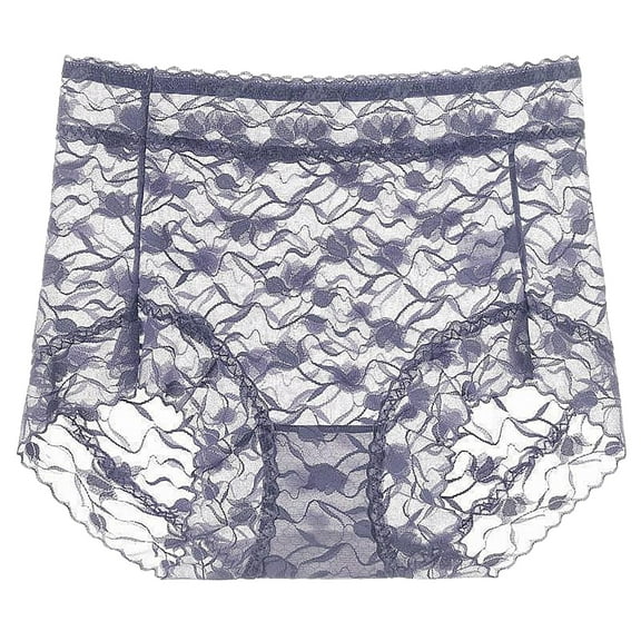 ZHENHONG High Waist Panties for Women Plus Size High Waist Black Lace Thin Sexy No Breathable Comfortable Shorts