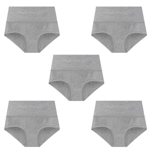 ZHENHONG High Waist Panties for Women Pure Cotton Underwear Pure Cotton Plus Size Underwear High Waist Underwear 5PC Underwear