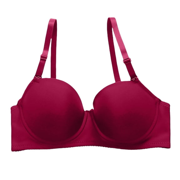 ZHENHONG Lace Underwear Removable Double Shoulder Straps Back Double Buckle Thin Of Female Of Side Breasts Breathable Bra with Ring Bra Wireless Bras for Women