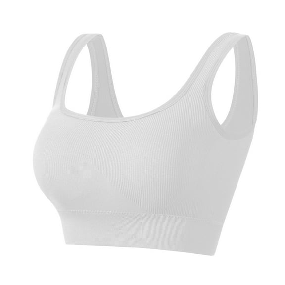 ZHENHONG Large Size Gathered Non Ring Women's Underwear Fixed Straps Sports Yoga Anti Bra Comfortable Bottoming Beauty Tank Tops Wireless Bras for Women