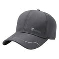 thumbnail image 1 of ZHENHONG Mens Baseball Caps Casual Versatile Cap Outdoor Sunscreen Hat Solid Color Visor Hat Grey 1, 1 of 3