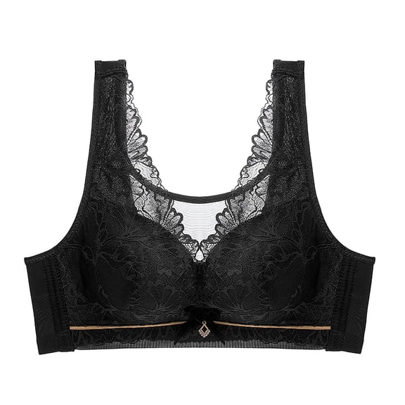 ZHENHONG New Lace Adjustable Care Gathered Skin Friendly Underwear Feel Soft Sponge Vest Bra Wireless Bras for Women