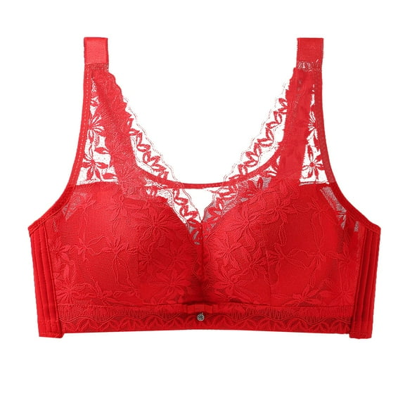 ZHENHONG The New Smoothing Adjustment Wide Straps Gathered Collect Vice Breasts Large Breasts Show Small Large Size Large Cup Bra Female Wireless Bras for Women